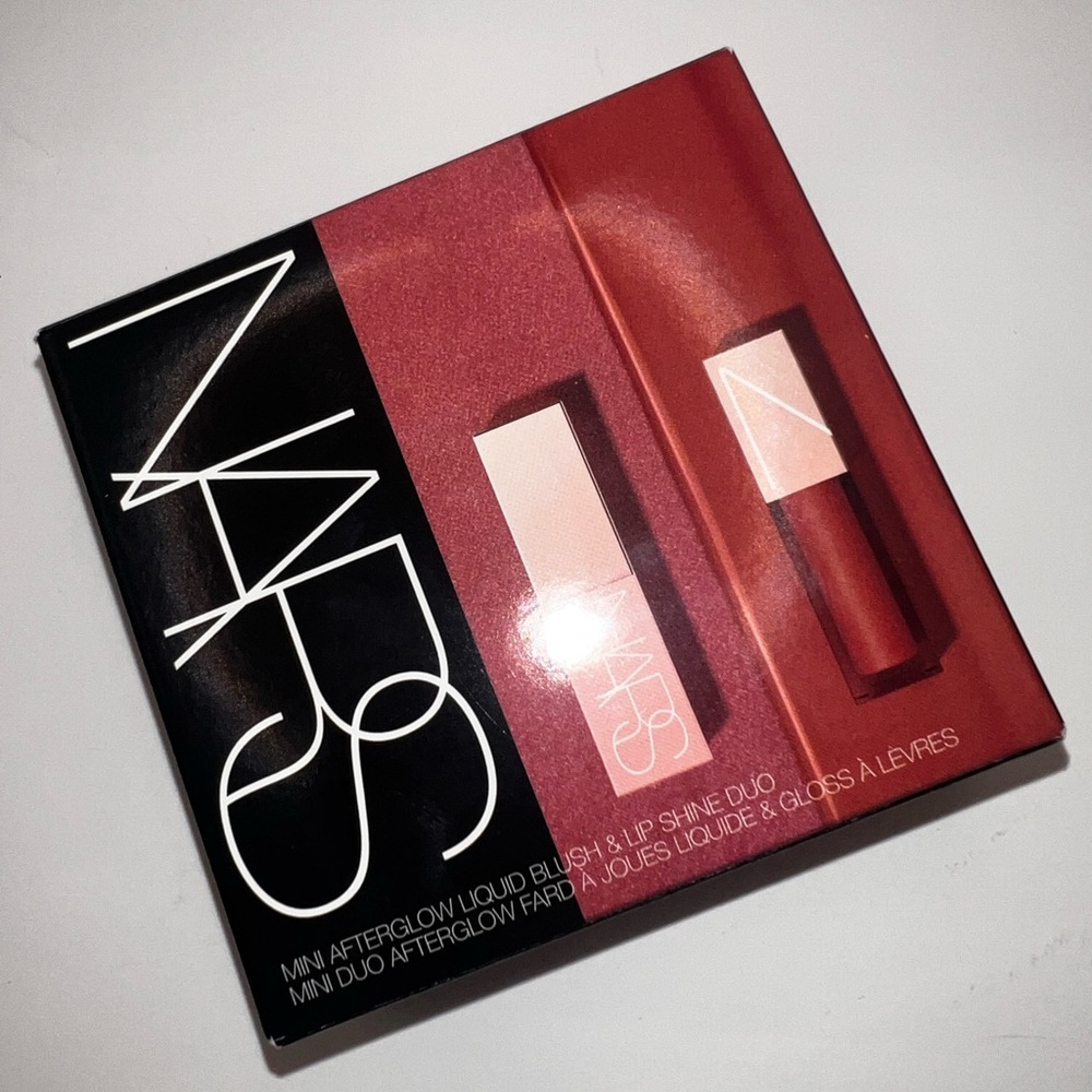 NARS mini afterglow liquid blush & lip shine DUO gift set